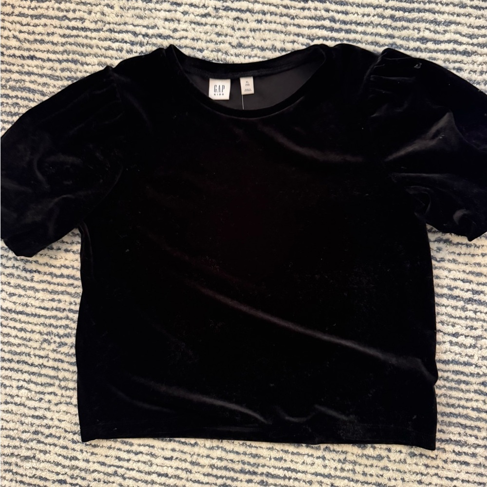 Kids GAP Luxe Black Velvet Blouse